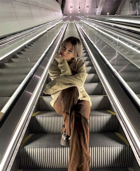 Escalator Photoshoot Photography Poses Instagram Pose Insta Pictures