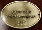 WWII Nazi German Geheime Staatspolizei Gestapo Warrant disc secret ...