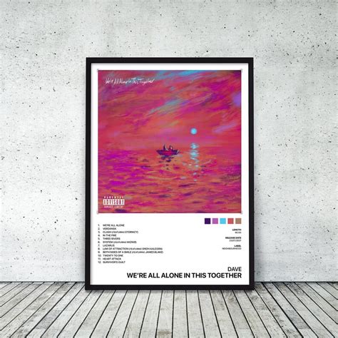 Dave Were All Alone In This Together Album Cover Poster Etsy Uk