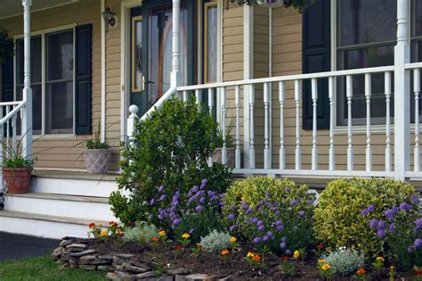 Front Porch Landscaping Design Front Yards Raised Flower Beds Front