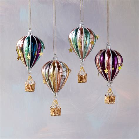 Star Hot Air Balloon Ornament Glitterville Studios