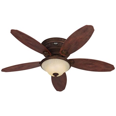 Hunter Avignon 52 In Tuscan Gold Flush Mount Indoor Ceiling Fan With