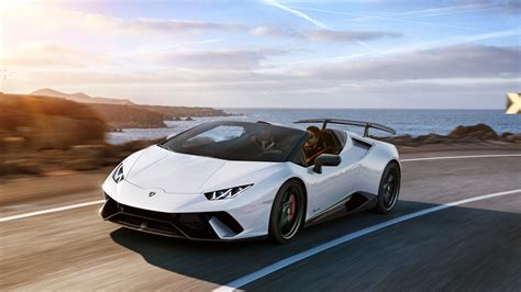 1366x768 Lamborghini Huracan Perfomante Spyder Front View 2018 1366x768