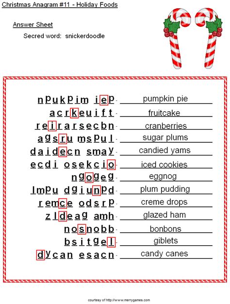 A Christmas Word Search With Candy Canes On The Top And Words Below It