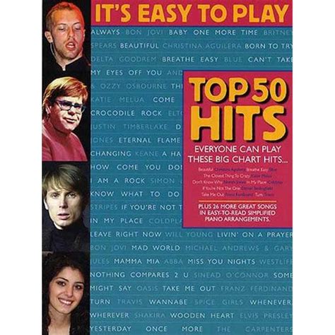 Compilation Its Easy To Play Top 50 Hits Piano Facile Voix