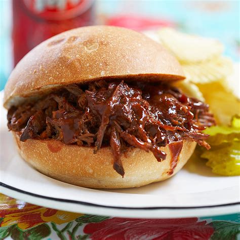 Slow Cooker Bbq Shredded Beef Sandwiches Cooks Country