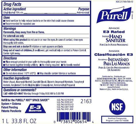 Purell Advanced E3 Rated Instant Hand Sanitizer