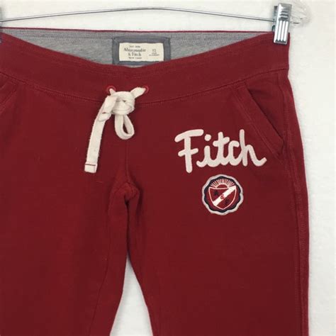 abercrombie and fitch pants and jumpsuits abercrombie fitch new york red sweatpants jogger poshmark