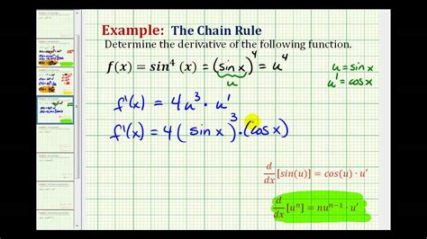 Ex 5 Determine A Derivatives Using The Chain Rule Involving Trig