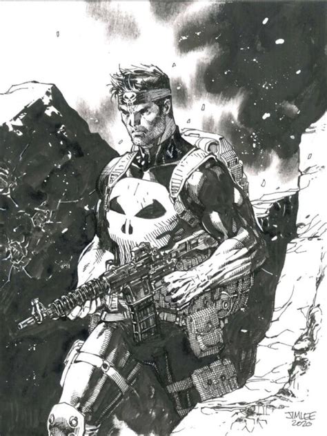 The Punisher By Jim Lee In 2021 Comic Art Punisher Jim Lee