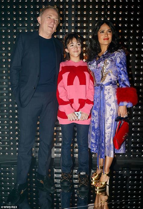 Salma Hayek Joins Her Husband François Henri Pinault And Daughter