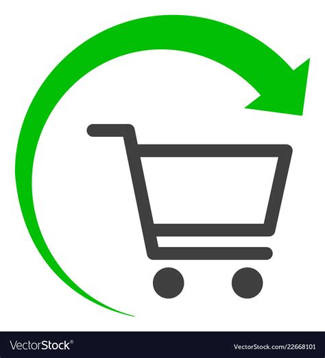 Repeat Purchase Order Flat Icon Symbol Royalty Free Vector