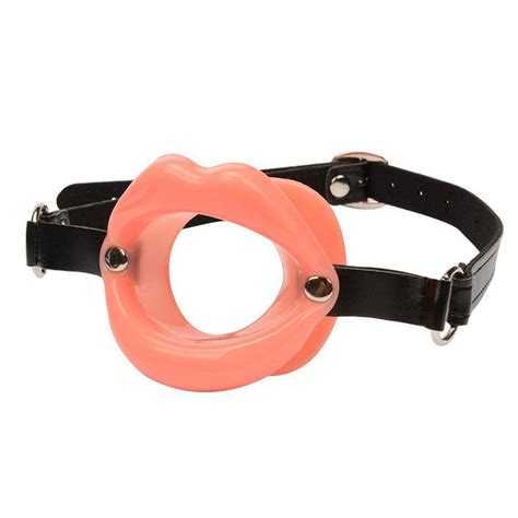 Sexy Lips Rubber Leather Open Mouth Gag Oral Fetish Slave Bdsm Bondage Ring Gag Erotic Sex Toy