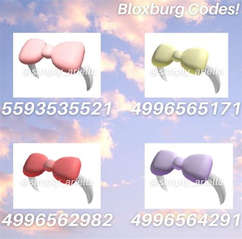 Cute Bows 🎀 Bloxburg Codes Bloxburg Decal Codes Coding Cute Bows