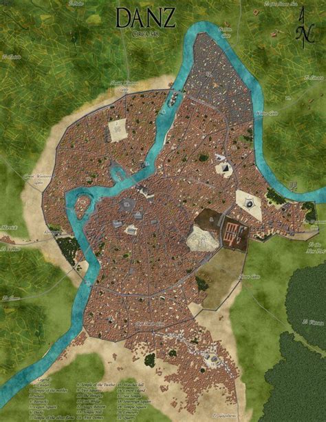 City Of Danz Wonderdraft Fantasy Map Dnd Ideas Rpg Maps