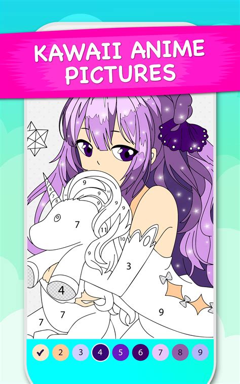 Anime Manga Color By Number Kawaii Coloring Book Apps