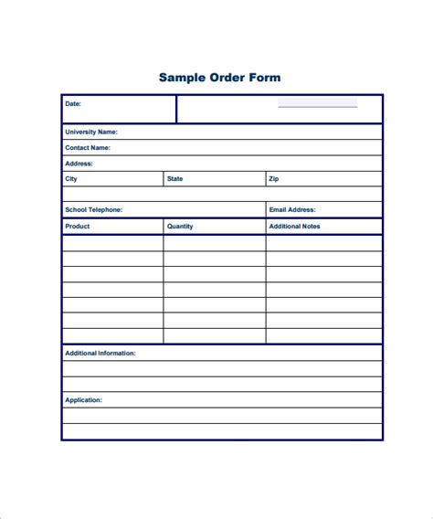 Generic Work Order Form Printable Fan Printable Order Forms Templates