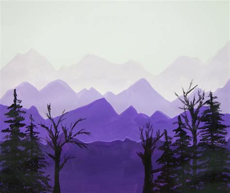 Monochromatic Mountain Painting Scyap