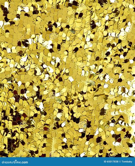 Golden Sequins Sequined Sequined Textile Stock Photo Image Of