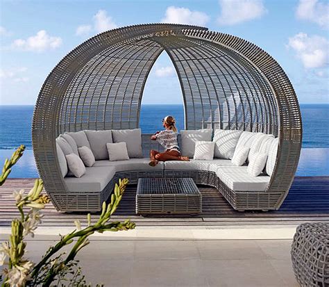 Outdoor Furniture For Relaxing Rattan Lounge Beds By Skyline Designs