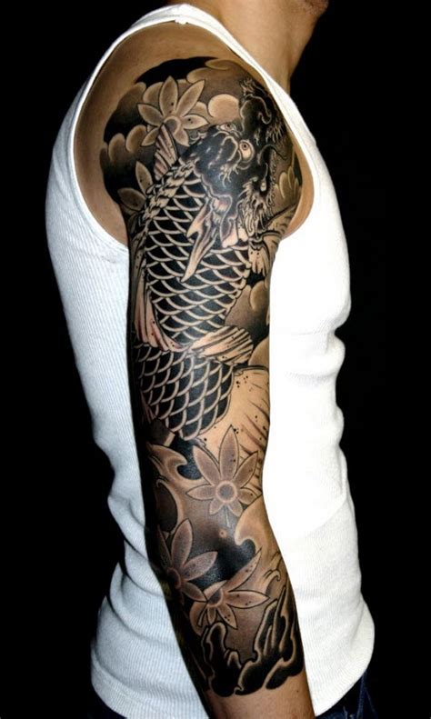 Japanese Sleeve Tattoos Black And Grey Tattoo Sleeve Designs Picture