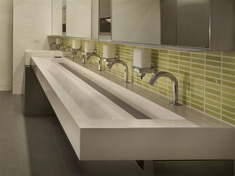 Concrete Sinks Bathroom Sink Design Trough Sink Public Restroom Design
