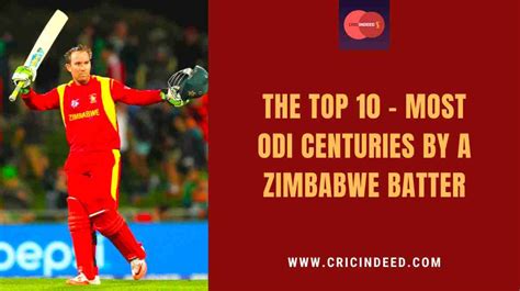 Top 10 Most Centuries For Zimbabwe In Odi Cricindeed
