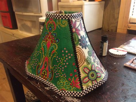 Lampshade I Refurbished Using Fabric And Mod Podge Mackenzie Childs