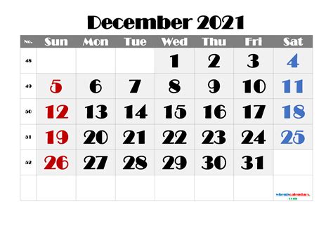 Free Printable Calendar December 2021 Example Calendar Printable