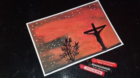 Drawing Jesus With Pentel Oil Pastels Easy By Colorhand Youtube