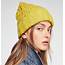 Free People Hat Harlow Cable Knit Beanie Chartreuse Lime Yellow 