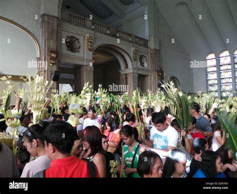 Manila Philippines 29th Mar 2015 Filipino Catholic Celebrates Palm