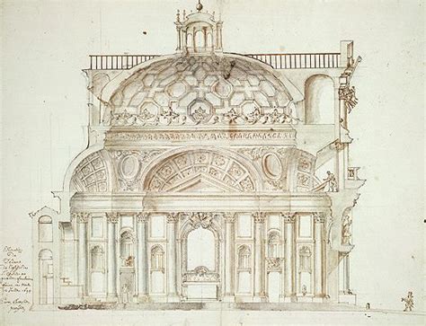 Section Of San Carlo Alle Quattro Fontane 1694 Drawing Designer