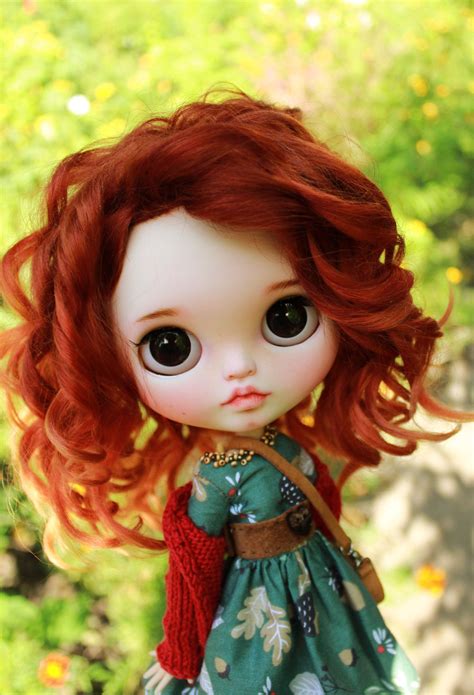 Sweet Blythe Doll Custom Ooak With Soft Red Hair From Mohair Etsy