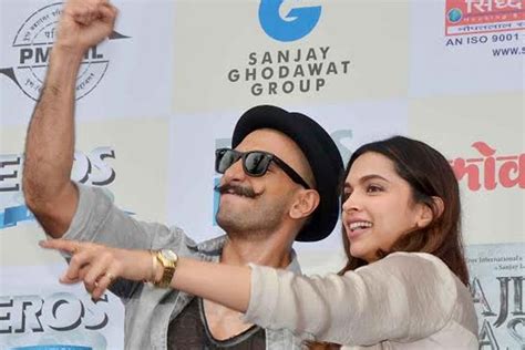 Ranveer Singh Flirts Compliments And Shields Deepika Padukone At The Launch Of The First Song