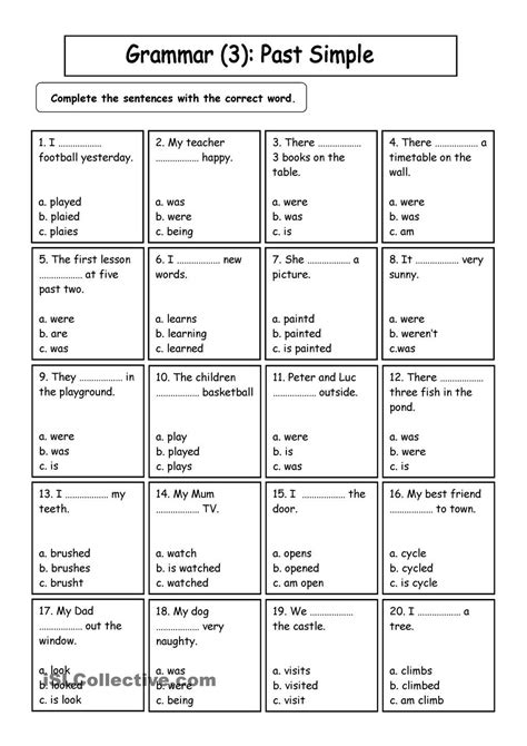 Vocabulary Multiple Choice Worksheet