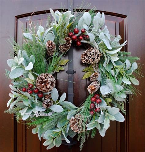 100 Best Winter Holiday Wreaths For Front Door And Porch Decor Rustic