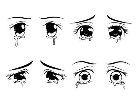 4 Easy Ways To Draw Crying Anime Eyes