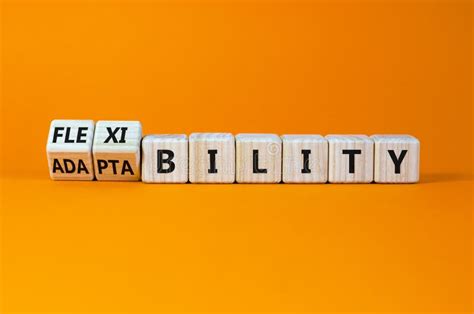 Flexibility And Adaptability Symbol Businessman Turns Wooden Cubes And