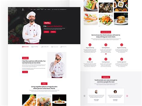 Chef Website Ui Design By Voidcoders On Dribbble
