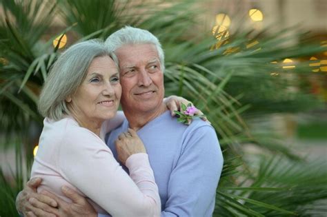 Premium Photo Cute Elderly Couple On A Summer Walk