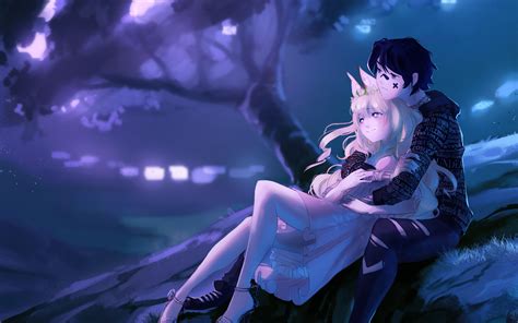 2560x1600 Embraced And Endeared Anime Couple 4k Wallpaper2560x1600 Resolution Hd 4k Wallpapers