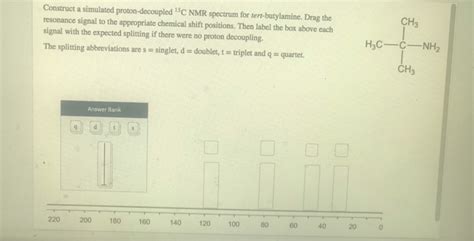 Solved Construct A Simulated Proton Decoupled C Nmr Chegg