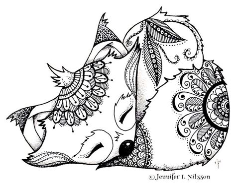 Cute Fox Coloring Pages For Adults Fox Coloring Page
