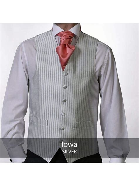 Heirloom Iowa Mens Silver Luxury Waistcoat Hire5 Menswear