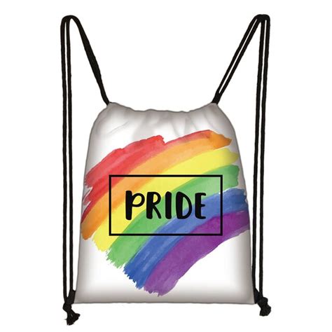 gay pride printed drawstring bag queerks™