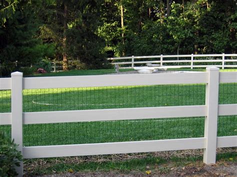 It offers a rustic look and is one of the easiest fences to build. 3-Rail PVC Ranch Rail with liner