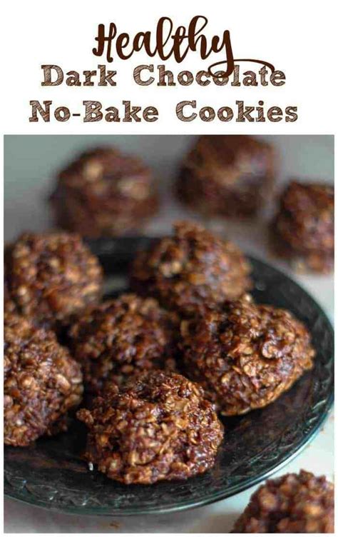 Healthy Dark Chocolate No Bake Cookies Optional Gluten Free Vegan