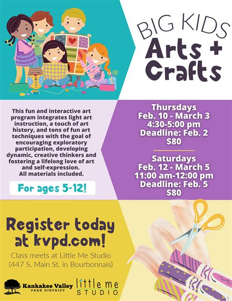 Big Kids Arts Crafts Feb 12 2022 Kankakee Valley Park District