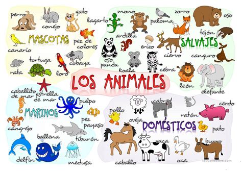 Vamos A Aprender Español Hoy En Clase Los Animales Y El Carácter